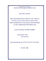 Thực trạng hội chứng bệnh viêm tử cung, viêm vú, mất sữa (m m a ) ở đàn lợn nái ngoại nuôi theo hình thức trang trại tại tỉnh thái bình và thử nghiệm biện pháp phòng trị 