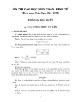 Ôn thi cao học môn toán kinh tế   phần II  xác suất 