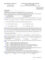 ĐỀ THI TUYỂN SINH ĐẠI HỌC NĂM 2009 Môn thi: VẬT LÍ; Khối: A - Mã đề thi 915
