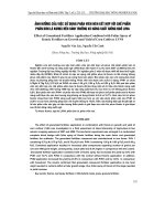 ảNH HƯởNG CủA VIệC Sử DụNG PHÂN VIÊN NéN KếT HợP VớI CHế PHẩM PHÂN BóN Lá KOMIX ĐếN SINH TRƯởNG Và NĂNG SUấT GIốNG NGÔ LVN4