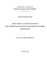 Thực trạng và một số giải pháp phát triển kinh tế trang trại ở huyện yên bình tỉnh yên bá 