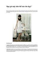 Bạn gái mặc như thế nào cho đẹp 