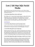 Lưu ý khi thực hiện Social Media