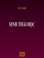 trắc nghiệm sinh thái