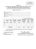 PHỤ LỤC BẢNG KÊ THU NHẬP CHỊU THUẾ VÀ THUẾ THU NHẬP CÁ NHÂN  ĐÃ KHẤU TRỪ ĐỐI VỚI THU NHẬP CỦA ĐẠI LÝ XỔ SỐ