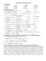 de tuyen sinh vao lop 10