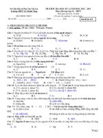 ĐỀ KIỂM TRA HỌC KÌ I NĂM HỌC 2012-2013 TRƯỜNG THPT LÊ THÁNH TÔNG, GIA LAI MÔN HÓA HỌC LỚP 10 