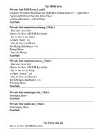 Một số code của VB