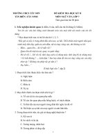 ĐỀ KIỂM TRA HỌC KỲ II MÔN NGỮ VĂN, LỚP 7 TRƯỜNG THCS TÂY SƠN, TÂN BIÊN -TÂY NINH