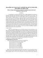 ảnh h-ởng của ủ chua và xử lý urê đến tính chất và thành phần dinh d-ỡng của ngọn lá mía