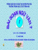 Tiết 94: Chuyển câu chủ động thành câu bị động