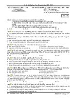 ĐỀ THI THỬ ĐH - CĐ NĂM 2009
