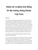 Khảo sát và phân tích thống kê thị trường chứng khoán việt nam 