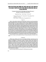 ĐáNH giá KHả NĂNG SINH TRƯởNG PHáT TRIểN, NĂNG SUấT, CHấT LƯợNG HOA Và ĐA DạNG DI TRUYềN CủA MộT Số MẫU GIốNG HOA HồNG ĐƯợC CHọN LọC TạI GIA LÂM Hà NộI