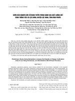 BƯỚC ĐẦU NGHIÊN CỨU SỬ DỤNG TUYẾN TRÙNG ĐÁNH GIÁ CHẤT LƯỢNG ĐẤT VÙNG TRỒNG TIÊU XÃ LỘC HƯNG, HUYỆN LỘC NINH, TỈNH BÌNH PHƯỚC