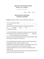 ĐƠN XIN CẤP GIẤY CHỨNG NHẬN ƯU ĐÃI ĐẦU TƯ MỞ RỘNG