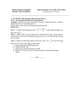 đề kiểm tra học kì II. toán 8