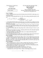 Đề thi HSG môn Hóa THCS Thanh hóa 2009