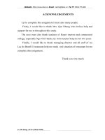 business operation in Au Lac do Brazil II restaurant