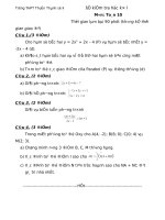 Đề+Đáp án kiểm tra học kì I Toán 10 (08-09)