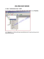 CẤU HÌNH DHCP SERVER