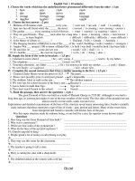 Ktra CL Anh 8 cuoi nam