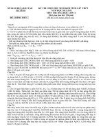 ĐỀ THI CHỌN HỌC SINH GIỎI TỈNH CẤP THPT NĂM HỌC 2012-2013 MÔN HÓA HỌC LỚP 11 - SỞ GIÁO DỤC VÀ ĐÀO TẠO HÀ TĨNH 