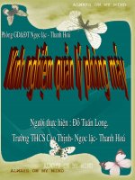 Kinh nghiệm quản lí phòng máy tính