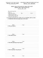 Phiếu nhận xét đánh giá CBQL/viên chức không trực tiếp giảng dạy