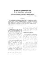 ảnh h-ởng của chế phẩm vi sinh vật Bamix đến chất l-ợng không khí chuồng nuôi lợn