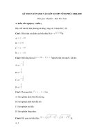 KỲ THI TUYỂN SINH VÀO LỚP 10 THPT VĨNH PHÚC 2008