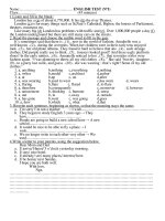 Đề Kiểm tra số 1