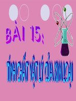 bài 15 -TC vật lý của kim loại