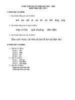 ĐỀ KTĐK_CKI MÔN TV LỚP 1