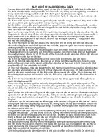 SUY NGHĨ VỀ ĐẠO ĐỨC NHÀ GIÁO.