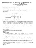 De thi + dap an thi thu Dai hoc 2009