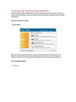 Top 20 phần mềm đáng để download nhất (phần1)