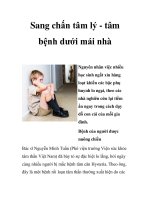 Sang chấn tâm lý  tâm bệnh dưới mái nhà 