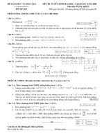 Đề dự bị 1 khối D - 2008 + Đáp số