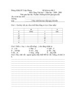 Đề thi môn TViệt lớp 1 HKI