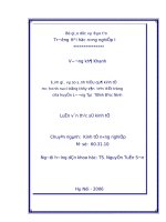 Đánh giá và so sánh hiệu quả kinh tế mô hình nuôi trồng thuỷ sản trên đất trũng của huyện lương tài, tỉnh bắc ninh 