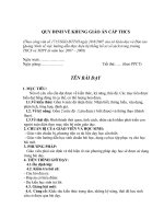 QUY ĐINH VỀ KHUNG GIÁO ÁN CẤP THCS