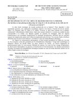 ĐỀ THI TUYỂN SINH CAO ĐẲNG NĂM 2010 Môn: TIẾNG PHÁP; Khối D mã đề 642 