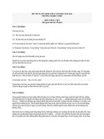 ĐỀ THI TUYỂN SINH LỚP 6 NĂM HỌC 2013-2014 TRƯỜNG MARIE CURIE MÔN TIẾNG VIỆT