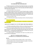 TÀI KHOẢN 911 XÁC ĐỊNH KẾT QUẢ KINH DOANH