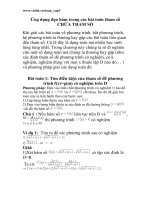 ­Ứng dụng đạo hàm giải toán