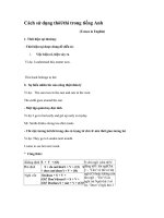 Cách sử dụng các thì