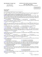 ĐỀ THI TUYỂN SINH CAO ĐẲNG NĂM 2011 Môn: HOÁ HỌC; Khối A  961 