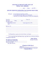 ĐƠN ĐỀ NGHỊ ĐƯỢC NUÔI DƯỠNG TẠI CƠ SỞ BẢO TRỢ XÃ HỘI