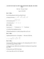 KỲ THI TUYỂN SINH VÀO LỚP 10 THPT KHÁNH HÒA 2008